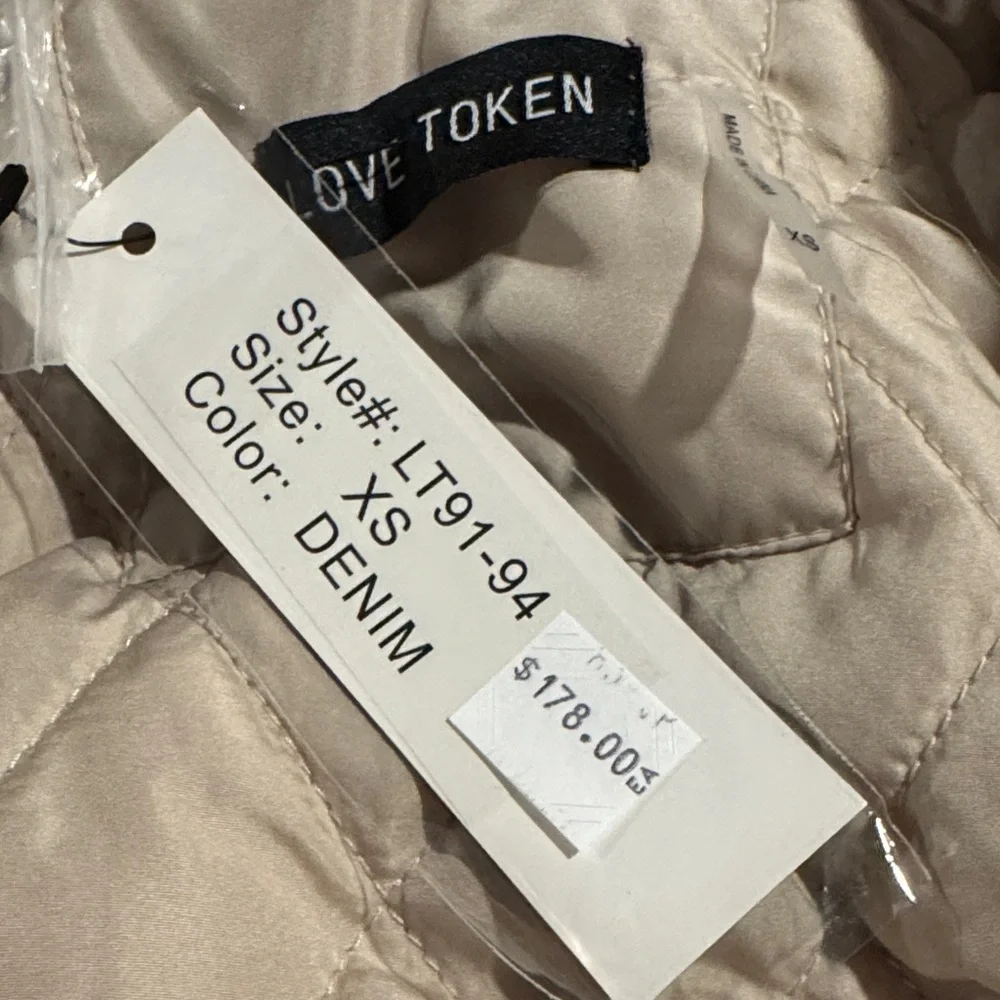 Love Token Light Blue Denim Jacket with Cream Fur Trim - Picture 3 of 5
